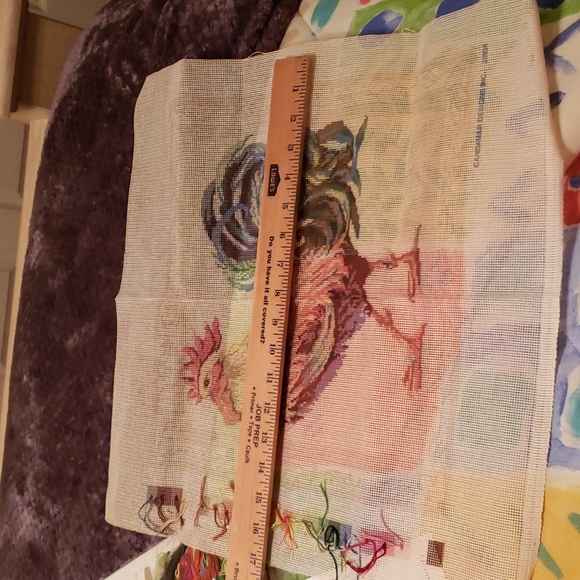 Chanticleer Rooster Pillow/Picture Needlepoint - Picture 6 of 9